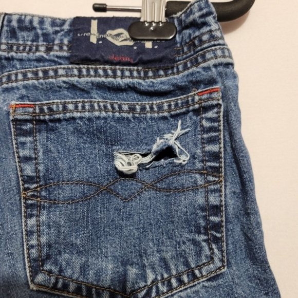 vtg lei dark wash cut off jean shorts size 3 vinta - Picture 11 of 11